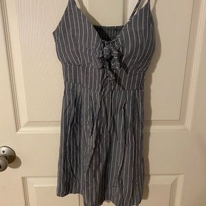 Gray pin strip dress